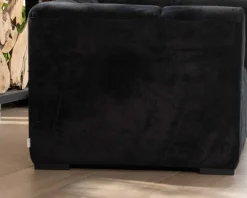 Online Fauteuil design cubique en velours anthracite avec surpiqures