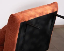Online Fauteuil design scandinave en tissu terracotta 