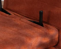 Online Fauteuil design scandinave en tissu terracotta 