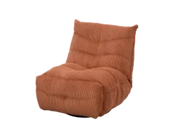 Outlet Fauteuil enveloppant en velours côtelé terracotta 