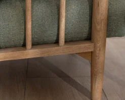 New Fauteuil esprit ethnique en tissu gaufré kaki 