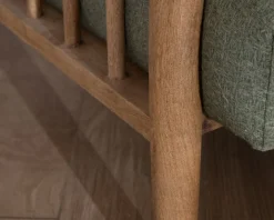 New Fauteuil esprit ethnique en tissu gaufré kaki 