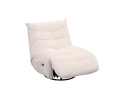 Best Fauteuil pivotant et inclinable en velours côtelé écru 