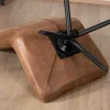 Discount Fauteuil relax ultra-confort avec pied rotatif "Grundy" en tissu microfibre havane Fauteuil