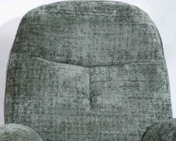 New Fauteuil rotatif design rétro en tissu soyeux vert sauge