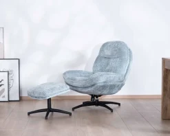 Outlet Fauteuil rotatif enveloppant avec repose-pieds 