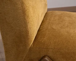 Best Fauteuil style vintage avec pieds boomerang "Tolga" coloris jaune moutarde Fauteuil