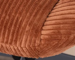 Hot Fauteuil tournant 360° en velours côtelé terracotta "Bissett" Fauteuil
