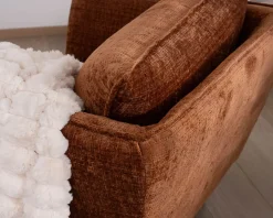 Outlet Fauteuil ultra confort en tissu terracotta 
