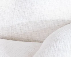 Best Fauteuil vintage avec pouf en tissu blanc ultra doux 