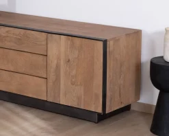 Outlet Grand banc TV 180 cm en manguier style épuré 