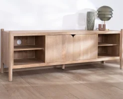 Online Grand banc TV en manguier esprit japandi "Orobie" 185 cm Meuble Télé