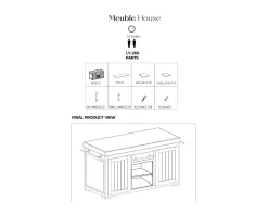 Online Grand billot de cuisine bois massif plateau pierre "Grand Chef" 165 cm Billot Et Ilot De Cuisine