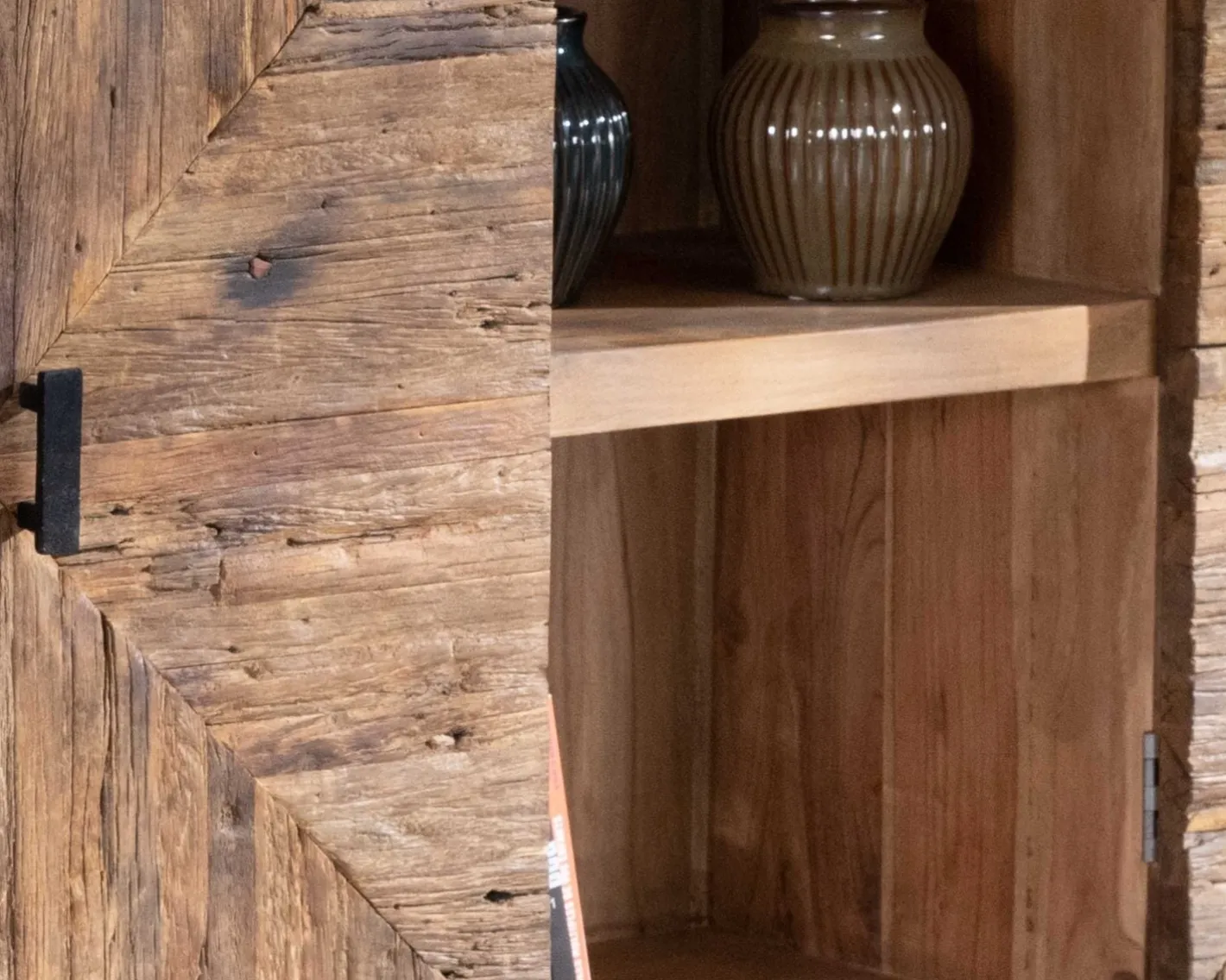 Outlet Grand buffet bas acacia massif 175cm style ethnique "Géonidum" Buffet Et Bahut