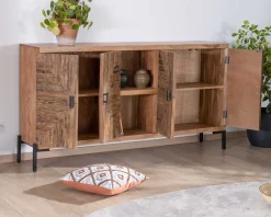 Outlet Grand buffet bas acacia massif 175cm style ethnique