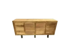 Online Grand buffet design 190cm en bois massif d’acacia et métal noir 