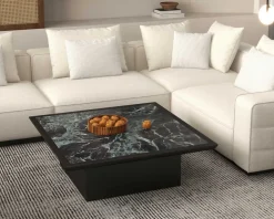 Sale Grand canapé d'angle graphique et ultra cosy en tissu blanc 