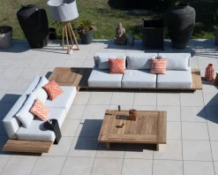 Grand canapé modulaire 5 places de jardin 