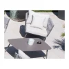 Hot Grande table basse design rectangle en aluminium gris "Chinon" Table Basse Rectangulaire