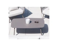 Hot Grande table basse design rectangle en aluminium gris 