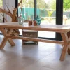 Clearance Grande table de repas en teck recyclé 8/10 personnes "Balangan Beach" Table À Manger Rectangulaire