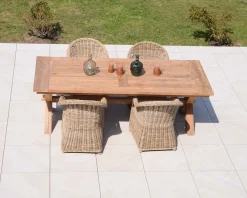 Clearance Grande table de repas en teck recyclé 8/10 personnes