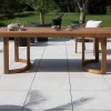 Online Grande table de repas extérieure 240 cm en teck "Orchaise" finition naturelle Table À Manger Rectangulaire