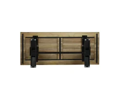 Hot Grande table de repas 8/10 places style chic noire et bois 