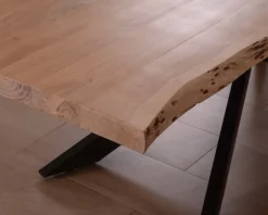 Sale Grande table à manger plateau 280 cm acacia massif et pieds métal 