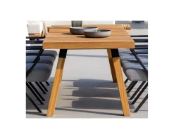 Sale Grande table outdoor en teck massif 240 cm "Lombok" Table À Manger Rectangulaire