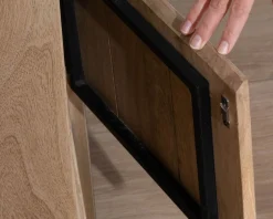 Clearance Grand meuble TV 180 cm en manguier massif avec portes, niches et tiroirs 