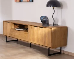 Sale Grand meuble TV 200 cm en teck recyclé 