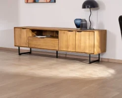 Sale Grand meuble TV 200 cm en teck recyclé 