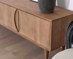 Online Grand meuble TV contemporain 240cm en manguier 4 portes 