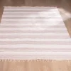 Online Grand tapis avec franges rayé coloris clairs "Kavon" format 300x200cm Décoration