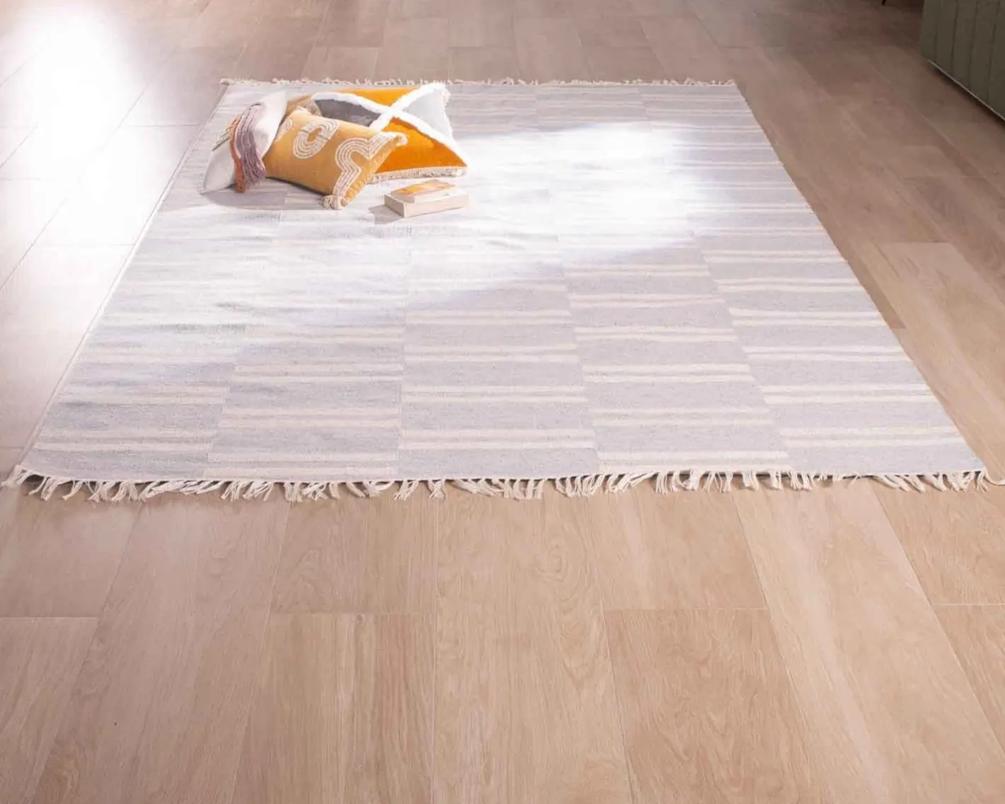New Grand tapis bicolore frangé 200 x 300 cm "Ethnic" Décoration