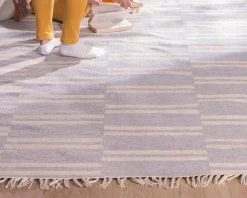 New Grand tapis bicolore frangé 200 x 300 cm