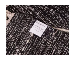 Best Grand tapis ethnique noir motifs brodés blancs "Solira" 300x200cm Décoration