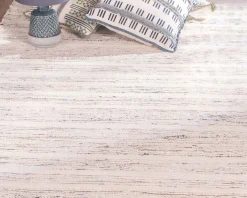 Grand tapis tissé main coton et jute 