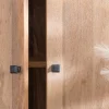 Clearance Grand vaisselier en manguier naturel et portes vitrées "Maestro" 200 cm Vaisselier