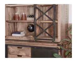 Online Grand vaisselier métal, verre et bois 