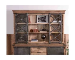 Online Grand vaisselier métal, verre et bois 