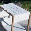 Online Lit de jardin en teck et tissu spécial extérieur gris clair "Eclipse" Canapé De Jardin|Bain De Soleil