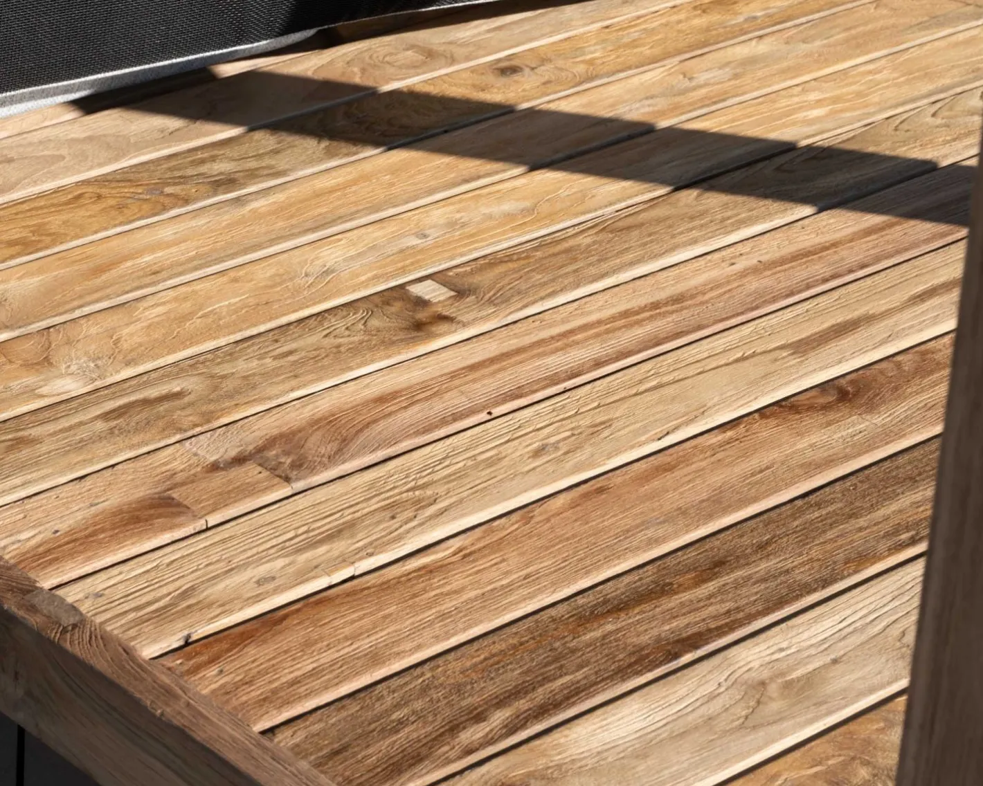 Online Lit de jardin en teck et tissu spécial extérieur gris clair "Eclipse" Canapé De Jardin|Bain De Soleil