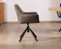 Hot Lot de 2 chaises avec accoudoirs sur pied rotatif 