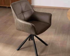 Hot Lot de 2 chaises avec accoudoirs sur pied rotatif 