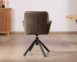 Hot Lot de 2 chaises avec accoudoirs sur pied rotatif 