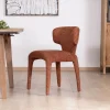 Outlet Lot de 2 chaises contemporaines avec habillage intégral en tissu terracotta “Milano” Chaise