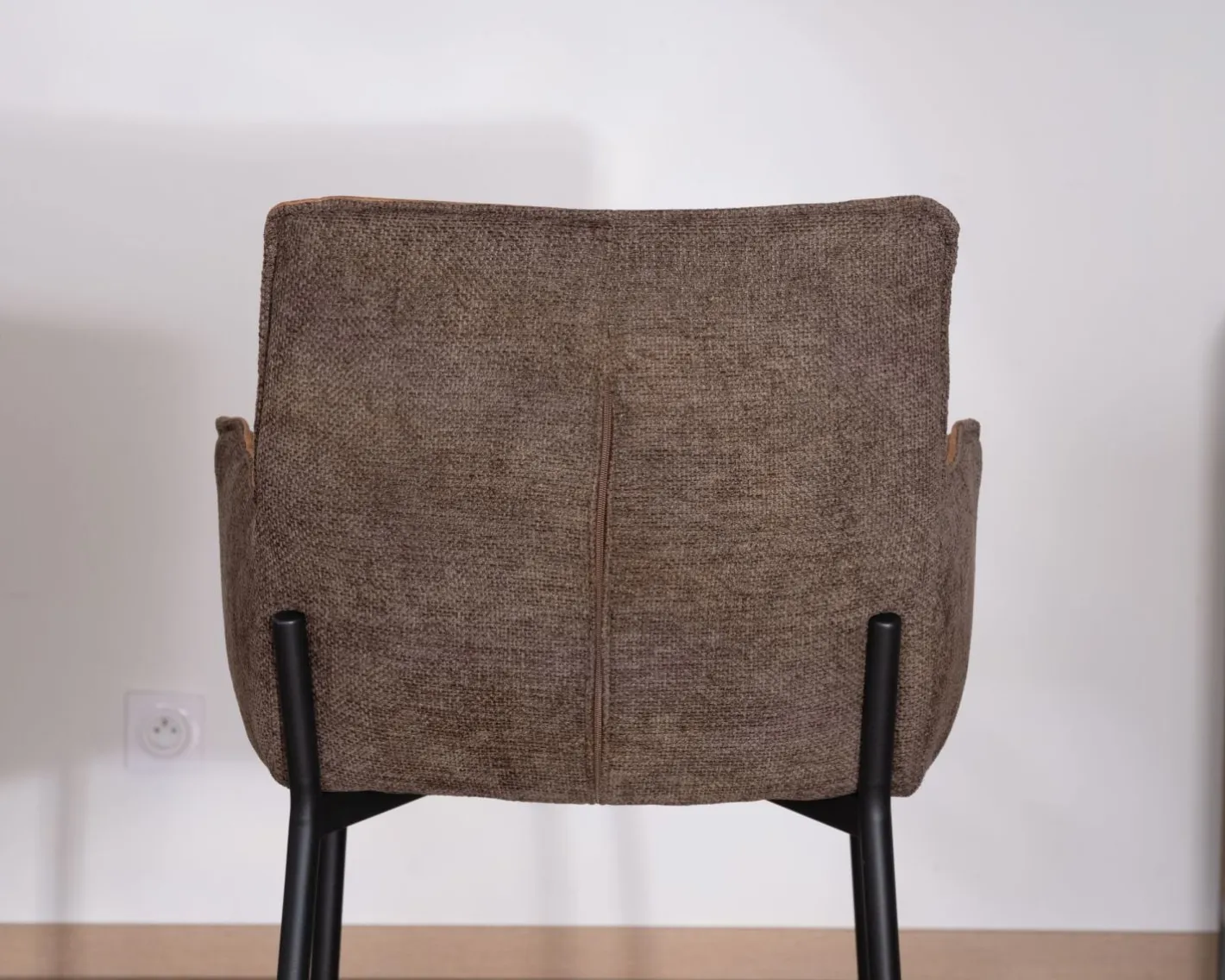 New Lot de 2 chaises de bar bi-matière cognac et marron "Lokka" esprit rétro Chaise De Bar