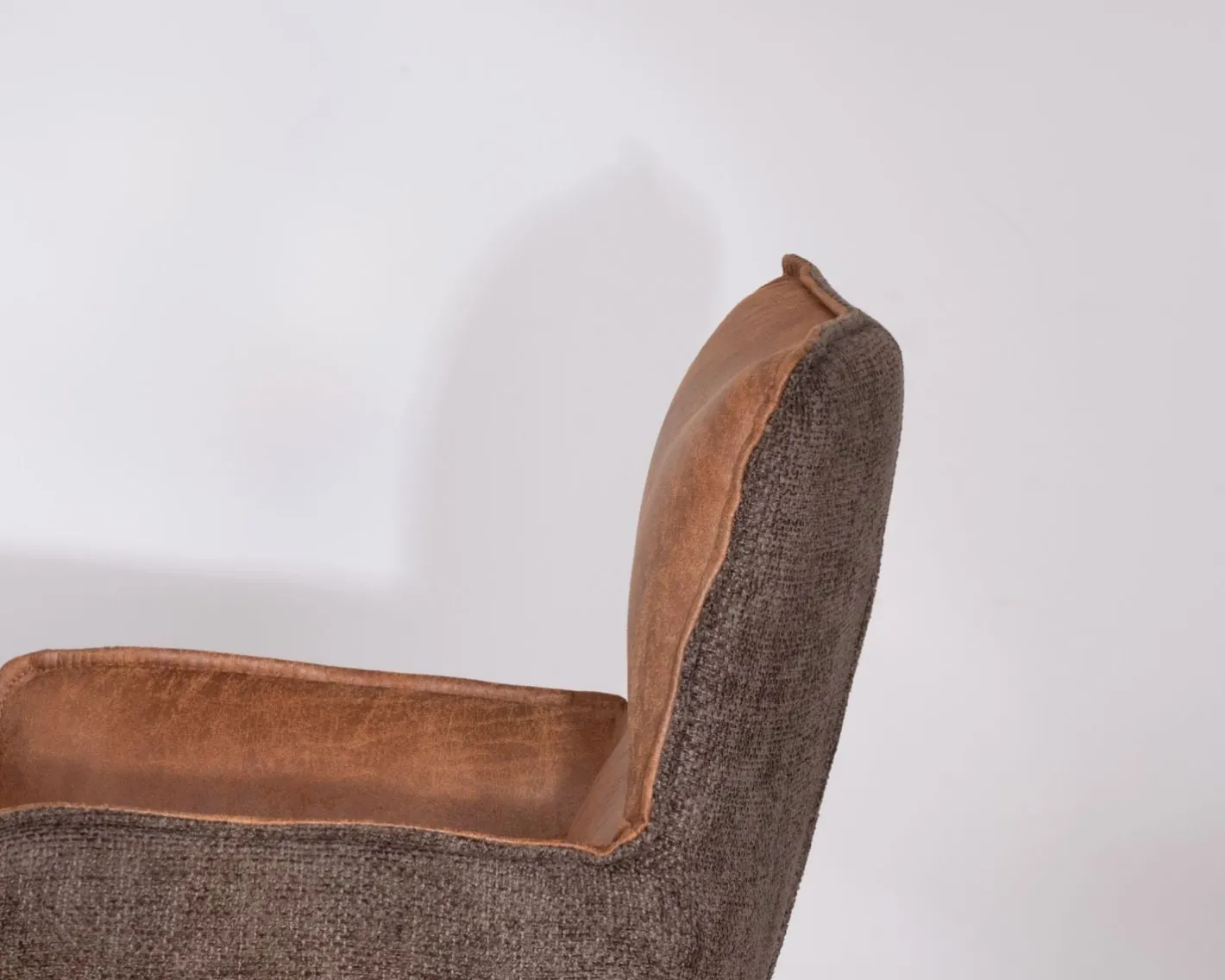 New Lot de 2 chaises de bar bi-matière cognac et marron "Lokka" esprit rétro Chaise De Bar